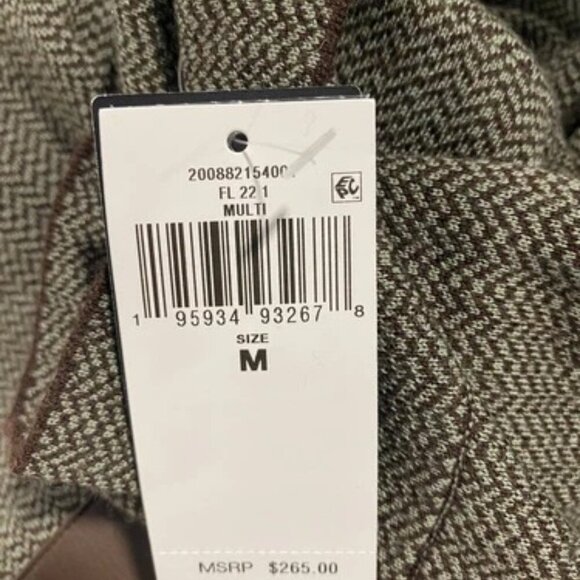 NEW RALPH LAUREN Womens Houndstooth Mini Sweater Dress Size M Green/Brown - Picture 12 of 12